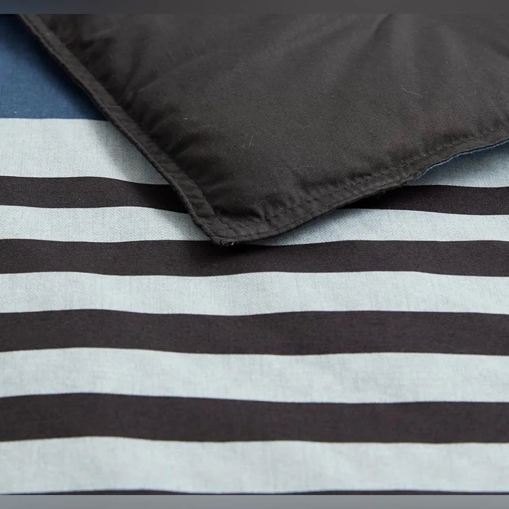 Nautica Rendon Cotton Grey Duvet Cover Set Queen